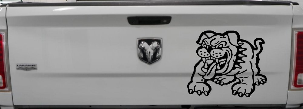 Bulldog Animals Car or Truck Window Decal Sticker (Black)