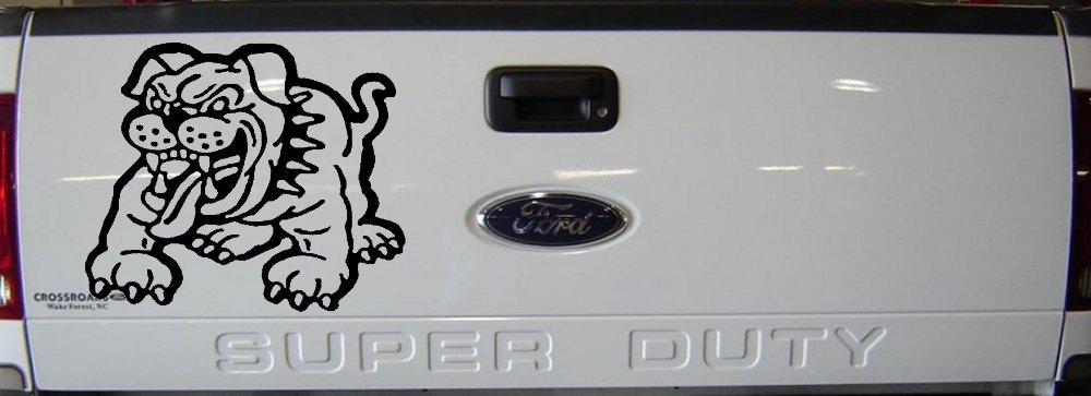 Bulldog Animals Car or Truck Window Decal Sticker (Black)