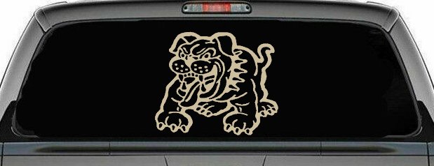 Bulldog Animals Car or Truck Window Decal Sticker (Desert Sand)