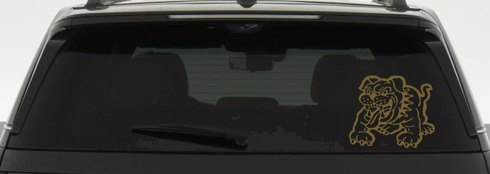 Bulldog Animals Car or Truck Window Decal Sticker (Gold)