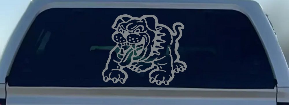 Bulldog Animals Car or Truck Window Decal Sticker (Telegrey)
