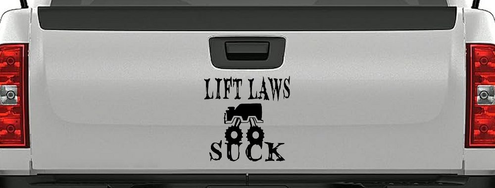 Lift Laws Suck Off Road Car or Truck Window Decal Sticker (Black)
