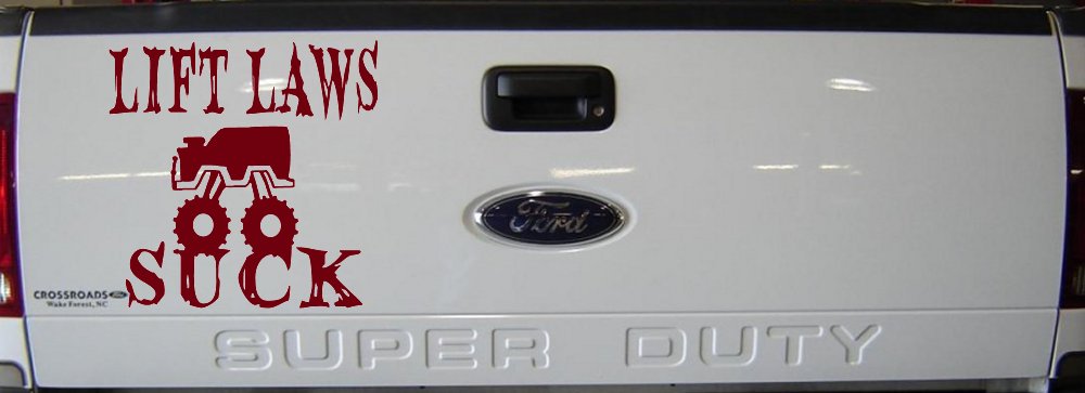 Lift Laws Suck Off Road Car or Truck Window Decal Sticker