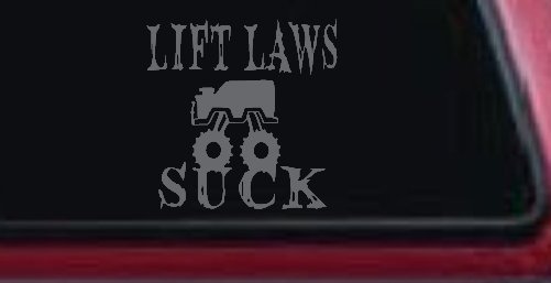 Lift Laws Suck Off Road Car or Truck Window Decal Sticker