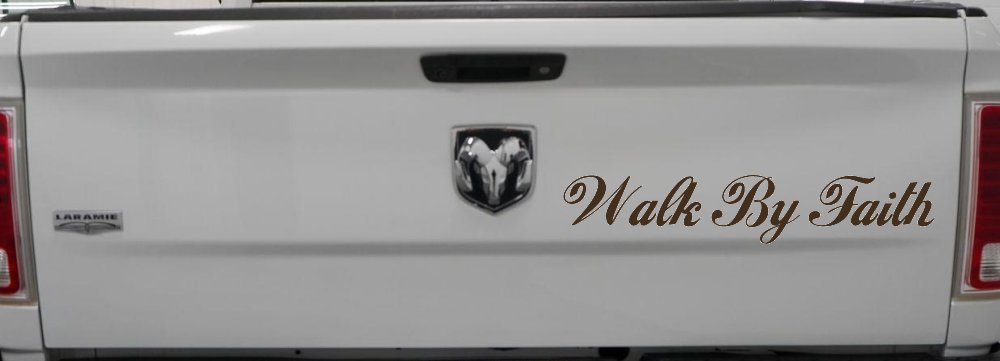 Walk By Faith Christian Car or Truck Window Decal Sticker