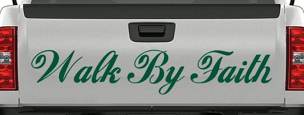 Walk By Faith Christian Car or Truck Window Decal Sticker