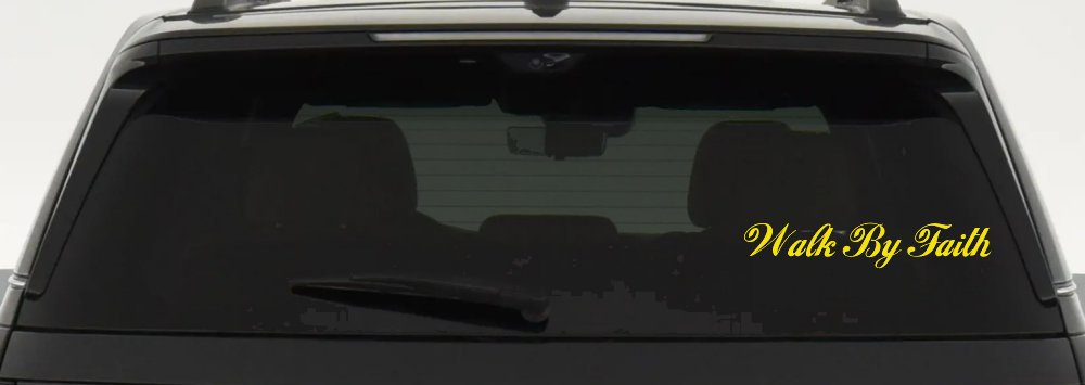 Walk By Faith Christian Car or Truck Window Decal Sticker