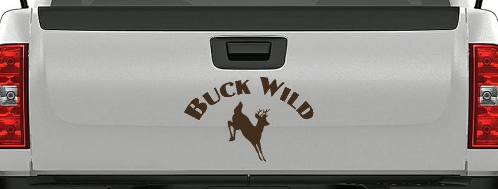 Deer Hunting Buck Wild Car or Truck Window Decal Sticker (Brown)