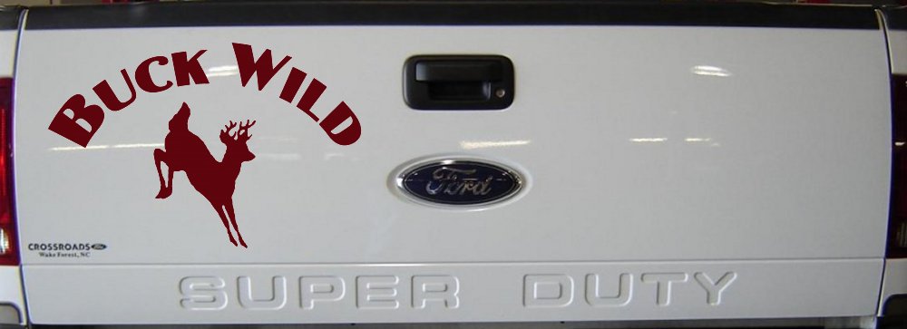 Deer Hunting Buck Wild Car or Truck Window Decal Sticker (Purple Red)