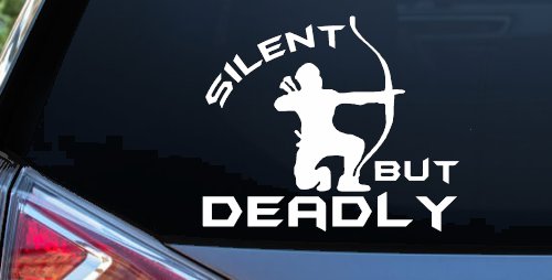 Silent But Deadly Bow Hunting Car or Truck Window Decal Sticker