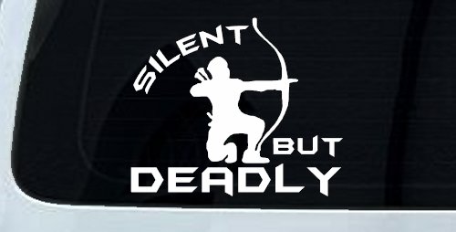 Silent But Deadly Bow Hunting Car or Truck Window Decal Sticker