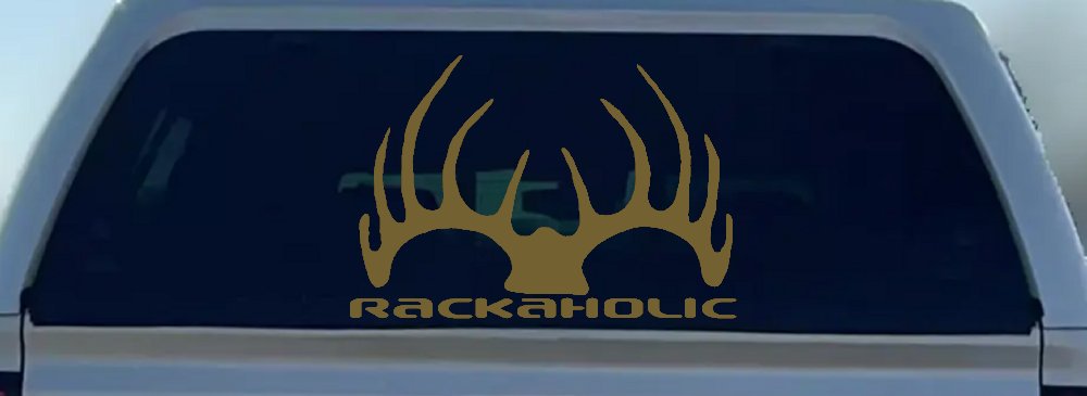 Rackaholic Deer Hunting Car or Truck Window Decal Sticker