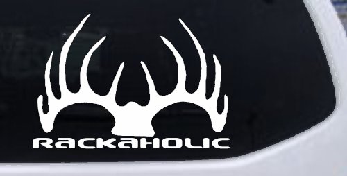 Rackaholic Deer Hunting Car or Truck Window Decal Sticker