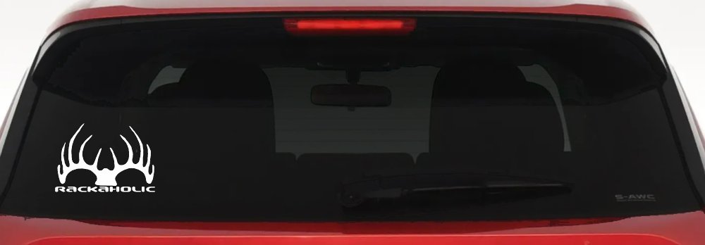 Rackaholic Deer Hunting Car or Truck Window Decal Sticker