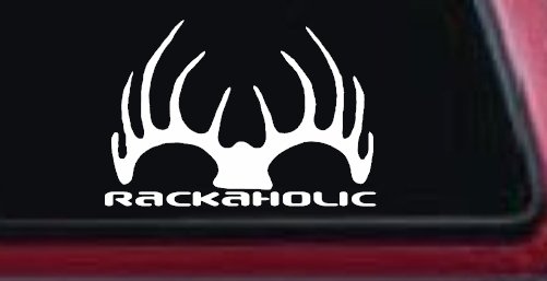 Rackaholic Deer Hunting Car or Truck Window Decal Sticker