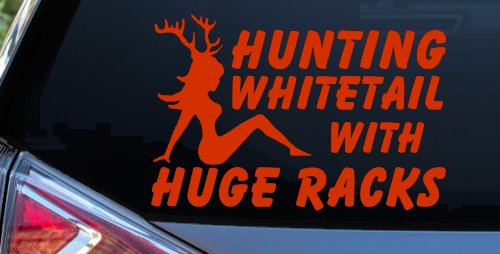 Hunting Whitetail With Huge Racks Car or Truck Window Decal Sticker