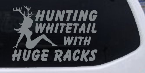 Hunting Whitetail With Huge Racks Car or Truck Window Decal Sticker