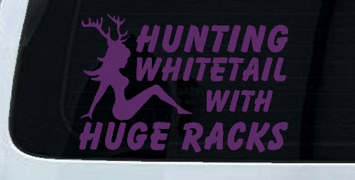 Hunting Whitetail With Huge Racks Car or Truck Window Decal Sticker