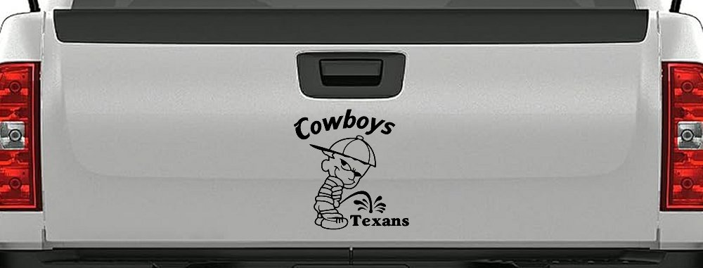 Cowboys Pee On Texans Decal Pee Ons Car or Truck Window Decal Sticker