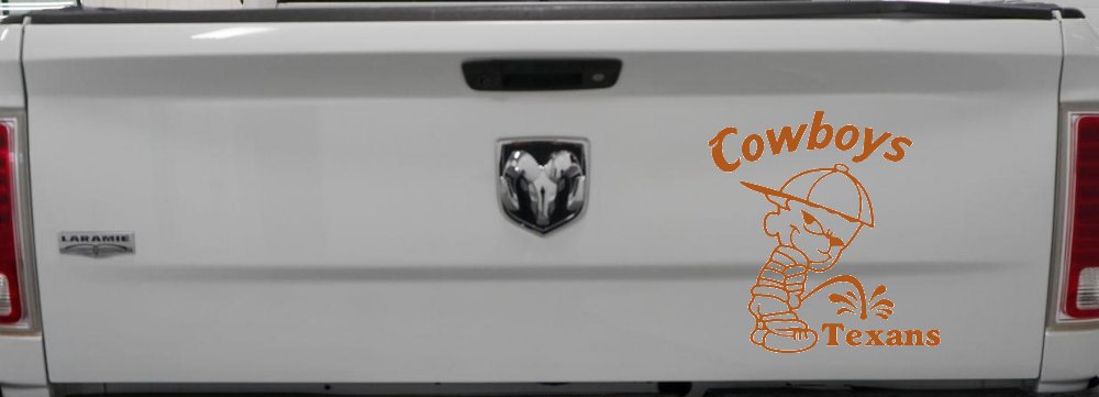 Cowboys Pee On Texans Decal Pee Ons Car or Truck Window Decal Sticker