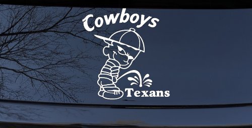 Cowboys Pee On Texans Decal Pee Ons Car or Truck Window Decal Sticker