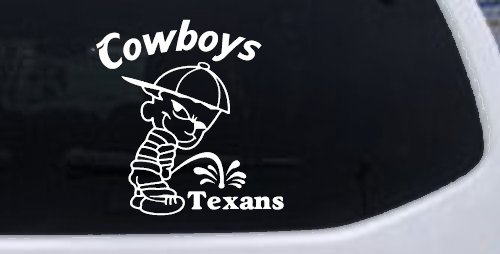 Cowboys Pee On Texans Decal Pee Ons Car or Truck Window Decal Sticker