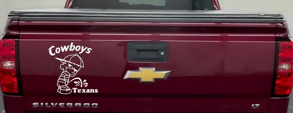 Cowboys Pee On Texans Decal Pee Ons Car or Truck Window Decal Sticker