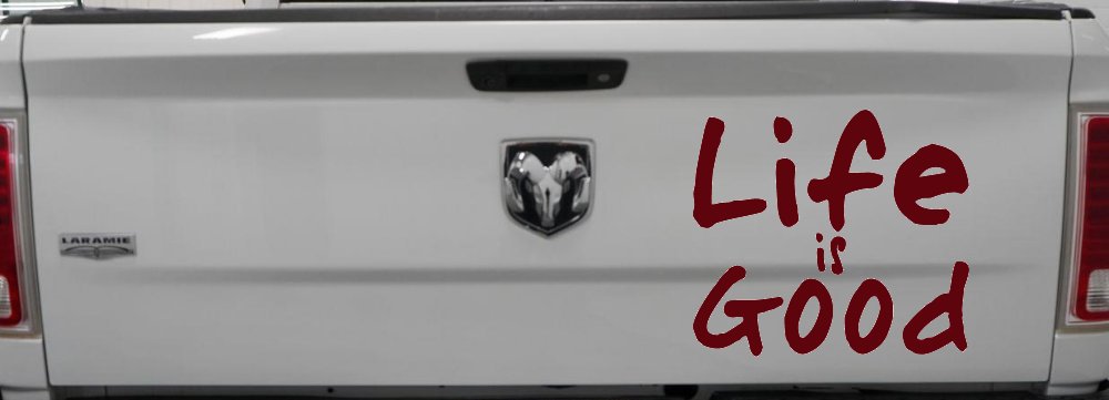 Life is Good Christian Car or Truck Window Decal Sticker (Purple Red)