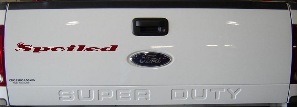 Spoiled with Crown Car or Truck Window Decal Sticker