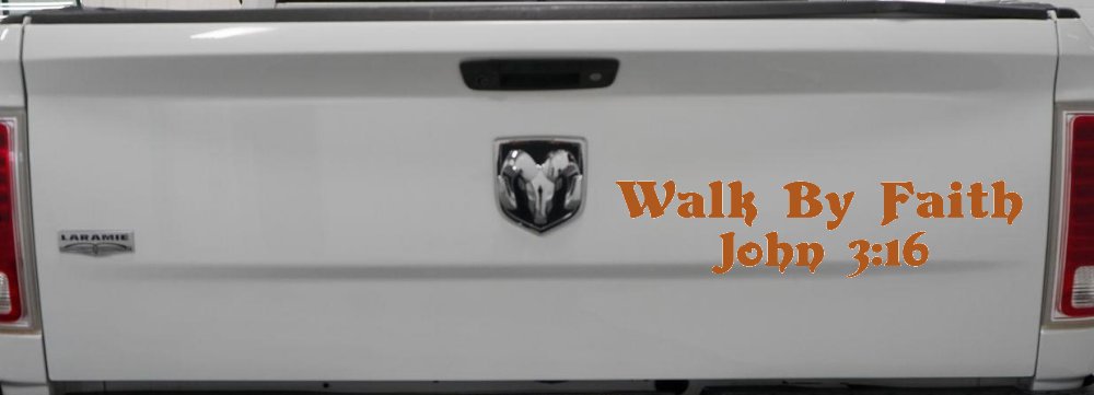 Walk by Faith John 316 Christian Car Truck Window Decal Sticker (Nut Brown)