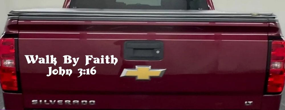 Walk by Faith John 3:16 Christian Car or Truck Window Decal Sticker