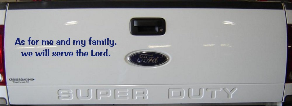 As For Me and My Family We Will Serve The Lord Christian Car or Truck Window Decal Sticker