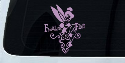 Tinkerbell Fearless Flirt Girlie Car or Truck Window Decal Sticker