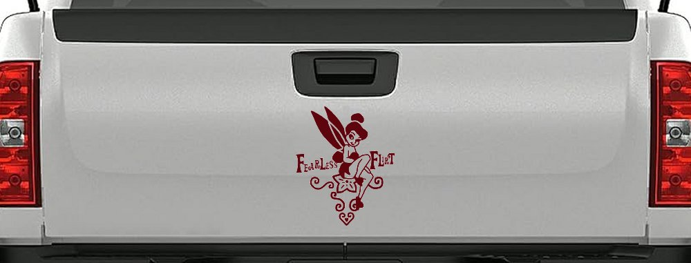 Tinkerbell Fearless Flirt Girlie Car or Truck Window Decal Sticker