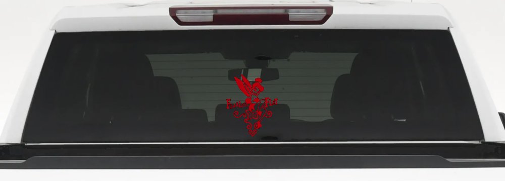 Tinkerbell Fearless Flirt Girlie Car or Truck Window Decal Sticker