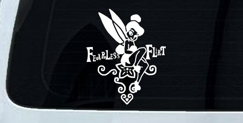 Tinkerbell Fearless Flirt Girlie Car or Truck Window Decal Sticker