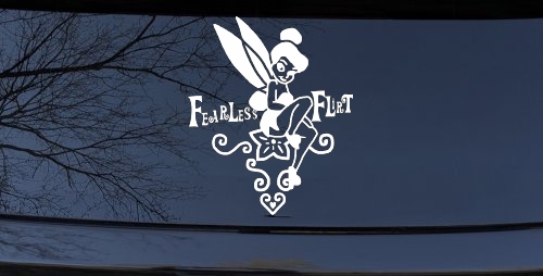 Tinkerbell Fearless Flirt Girlie Car or Truck Window Decal Sticker