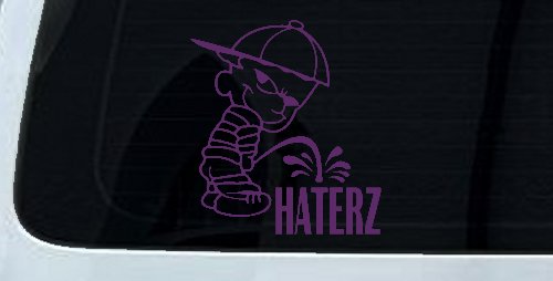Pee on Haterz Haters Car or Truck Window Decal Sticker