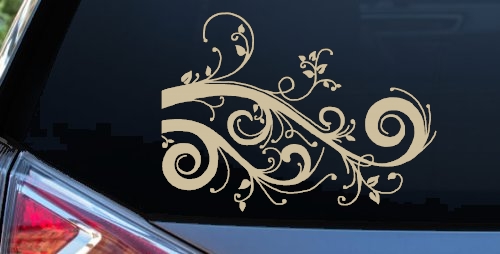Swirl Vine Swirls Car or Truck Window Decal Sticker