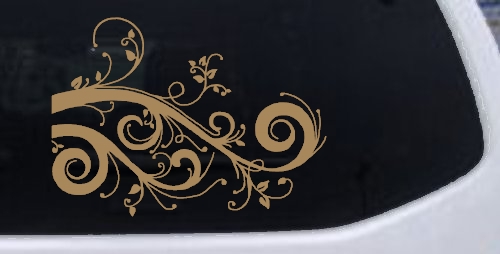 Swirl Vine Swirls Car or Truck Window Decal Sticker