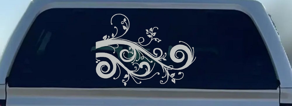 Swirl Vine Swirls Car or Truck Window Decal Sticker