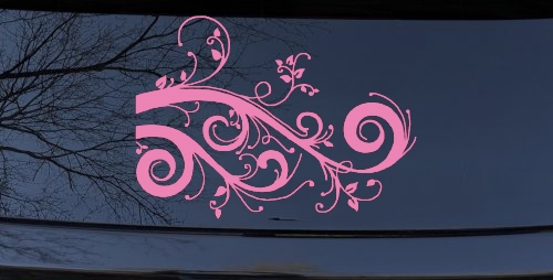 Swirl Vine Swirls Car or Truck Window Decal Sticker