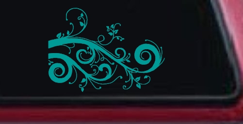Swirl Vine Swirls Car or Truck Window Decal Sticker