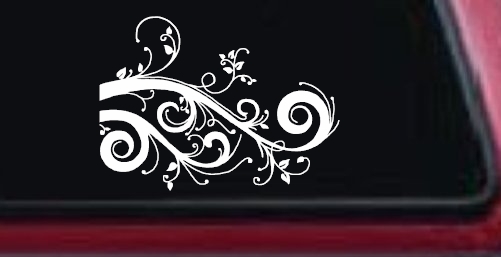 Swirl Vine Swirls Car or Truck Window Decal Sticker