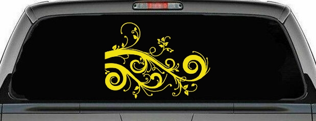 Swirl Vine Swirls Car or Truck Window Decal Sticker