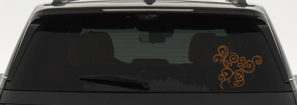 Swirl Car or Truck Window Decal Sticker (Copper)