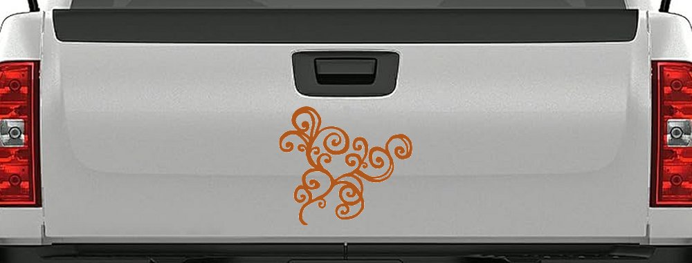 Swirl Car or Truck Window Decal Sticker (Nut Brown)