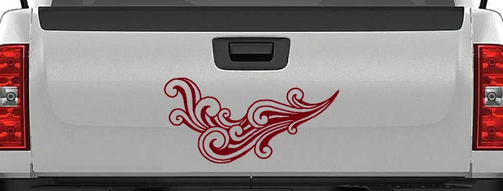 60s Style Swirl Wave Car or Truck Window Decal Sticker