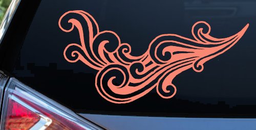 60s Style Swirl Wave Car or Truck Window Decal Sticker