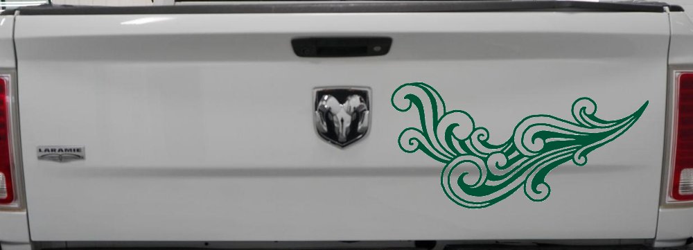 60s Style Swirl Wave Car or Truck Window Decal Sticker